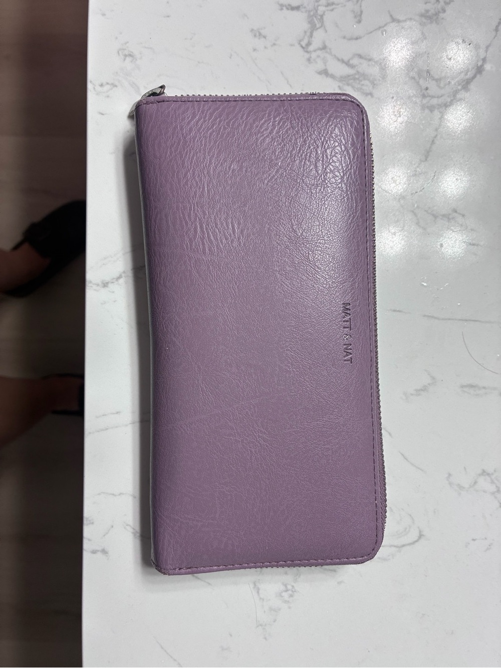 Matt & Nat Lavender Zip Card Holder Wallet